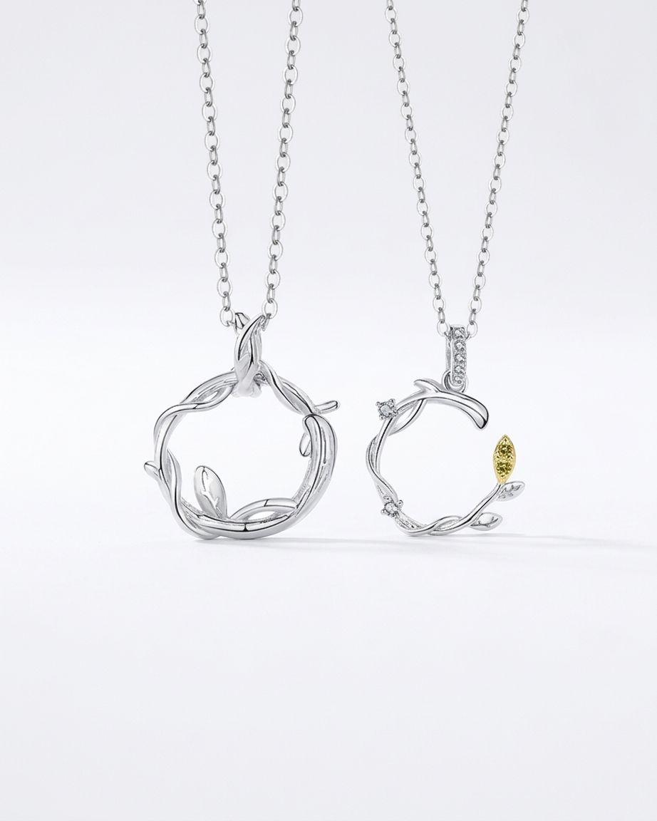 Tangled In Love Forever Couple  Necklace